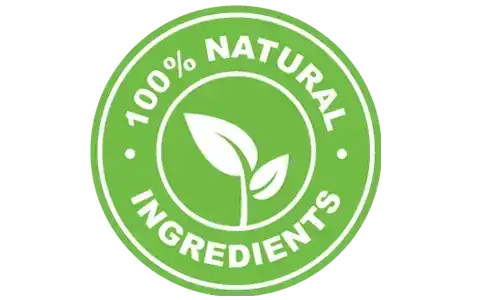 100% natural ingredients badge